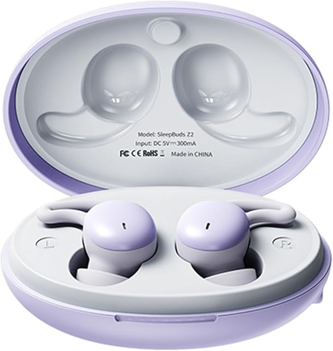 Sleep Headphones,Sleep Earbuds,Sleeping Headphones,Sleep Headphones Ultra-Thin Bluetooth 5.3 Headphones,Sleep Earbuds for Side Sleepers,Noise-Blocking,5H(Purple)