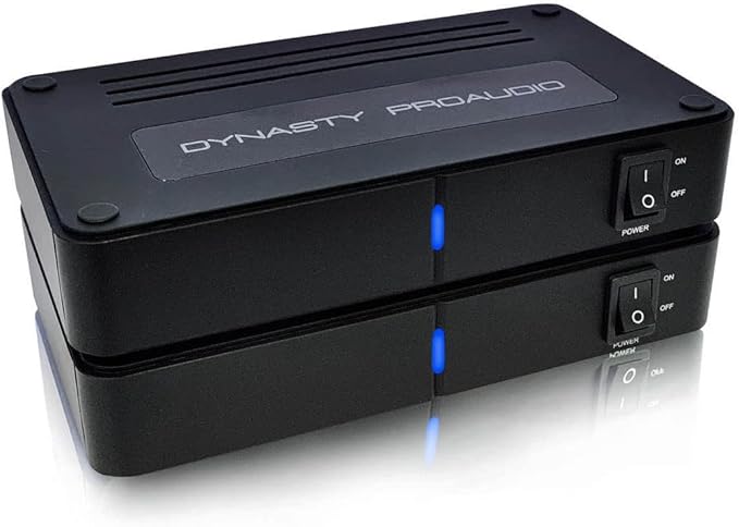 DYNASTY PROAUDIO WSA-5RP Wireless Rear Speaker Kit with Built-in Amplifier – 5.2/5.8GHz Dual Band, 106 RF Channels Anti-Interference, 2x50W Class-D Power, 100ft Range –for Home Theater Surround Sound