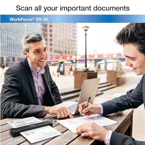 Epson Workforce ES-50 Compact & Lightweight Mobile Document Scanner