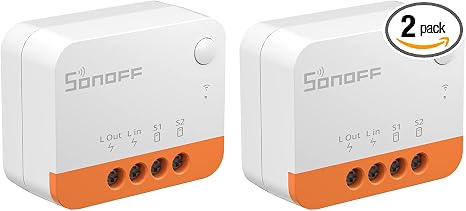 SONOFF Zigbee Smart Light Switch, No Neutral, Hub Required, 2-Way Interruptor Inteligente, Voice Control with Alexa, Google Home and SmartThings, ZBMINIL2 2 Pack