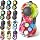 Civaner 12 Pcs Fidgets Controller Toy Fidgets Clicker Pad Game, Mixed Color