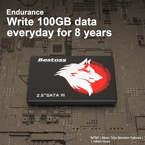 Bestoss 128GB SSD - 2.5" SATA III 6Gb/s Internal Solid Drive, Up to 550MB/s