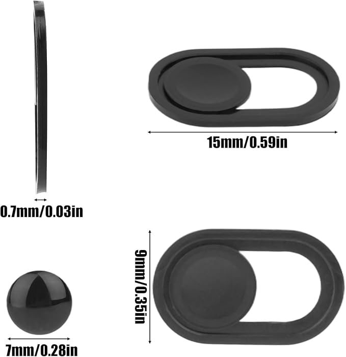 3pcs Sliding Smart Glasses Camera Privacy Covers, Led Light Privacy Cover with Light Blocking Stickers Compatible with Skyler/Headliner Smart Glasses