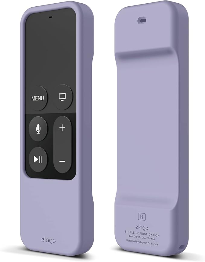 elago R1 Intelli Case [Lavender Grey]-[Magnet Technology][Anti-Slip][Lanyard Included][Heavy Shock Absorption] Compatible with Apple TV Siri Remote 1st Generation