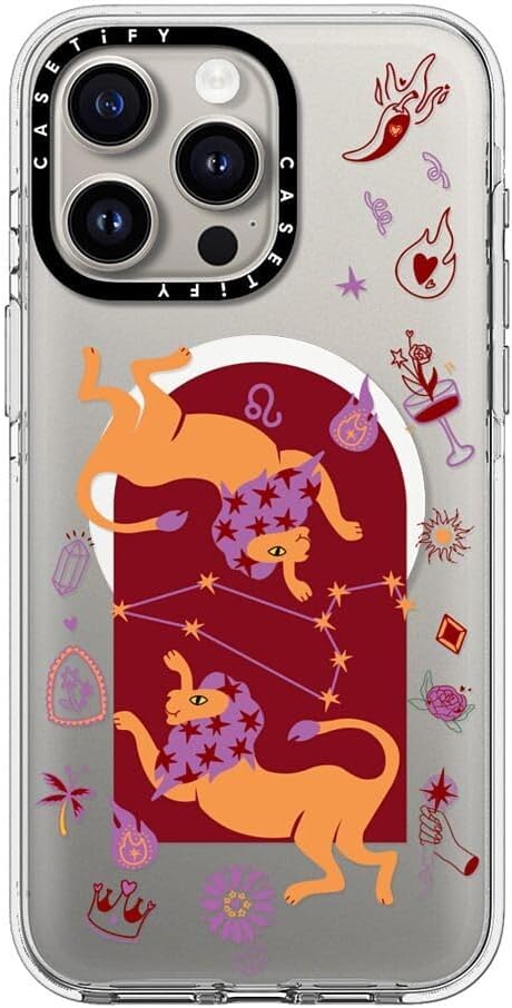 CASETiFY Clear iPhone 15 Pro Max Case [Not Yellowing / 6.6 ft. 3X Military Grade Drop Protection/Compatible with Magsafe] - Leo - Clear