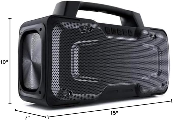 BUGANI Bluetooth Speaker, 80W Powerful Portable Wireless Speaker IPX7 Waterproof, Outdoor Loud Speakers with Handle 24H Playtime, Support Microphone AUX USB Suitable for Party, Pool, Karaoke