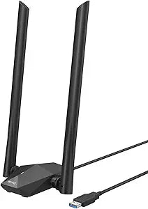 BrosTrend AX1800 USB WiFi 6 Adapter Long Range, High Gain Antennas, USB 3.0