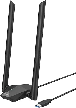 BrosTrend AX1800 USB WiFi 6 Adapter Long Range, High Gain Antennas, USB 3.0