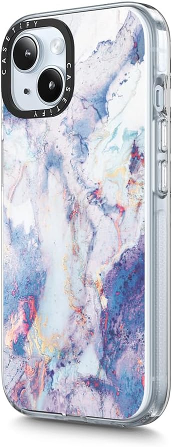 CASETiFY Clear iPhone 15 Case [Not Yellowing / 6.6 ft. 3X Military Grade Drop Protection/Compatible with Magsafe] - marble051 - Clear