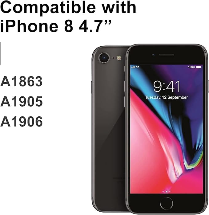 LL TRADER Screen Replacement for iPhone 8/SE 2020(SE2) LCD Screen 4.7 Inch LCD Retina FHD Display with Repair Tool Kits, Waterproof Tape, Screen Protector Mounting Frame Black 2025 NEW