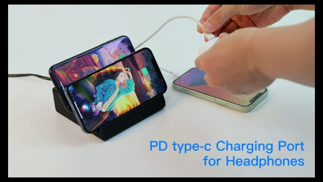 Wireless Charging Station with 6 USB Ports, 8 in 1 15W Dual Wireless Charger Station, 2 QC/2 PD USB Fast Charging Station, 80W Phone Charger for iPhone14/13/12/11/X/Samsung/Android/iWatch