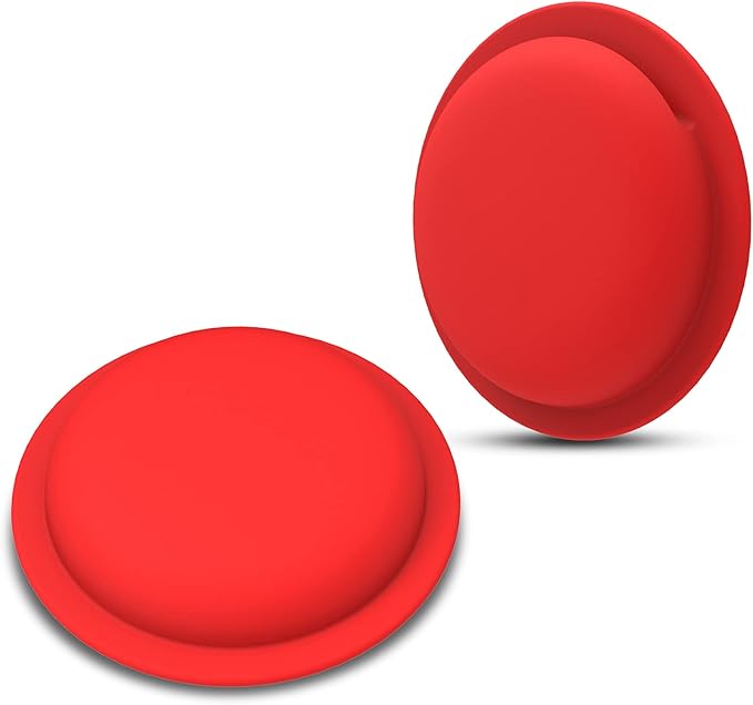 LiZHi Case for Apple Airtag Holder Airtag Case Cover Airtag Sticker Stick on Adhesive Mount Silicone for Tv Remote Car AirTag Phone Case 2 Pack,Red2