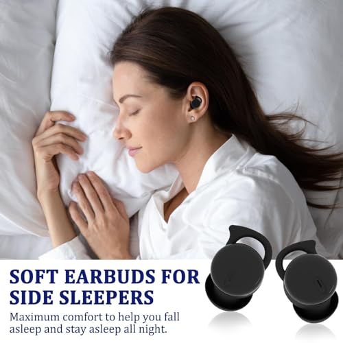 Invisible Sleep Headphones, Sleep Earbuds for Side Sleepers(Black)