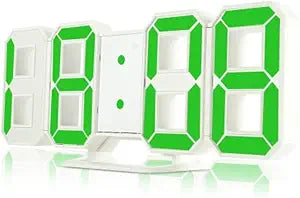 3D LED Table Clock Modern Wall Clock Digital Watches 12/24 Hours Display Clock Mechanism Alarm Snooze Desk Alarm Clock (Color : C) (A)