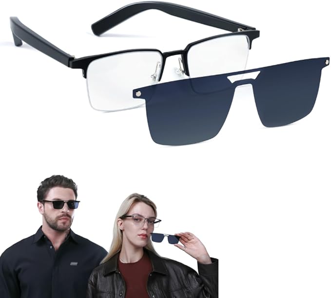 LIMU Gen 5 Smart Glasses, AI Glasses with Real-Time AI Interpreter - Open-Ear Bluetooth Glasses with Speakers, Aluminum-Magnesium Alloy Build, Auto On/Off, Magnetic Lenses for Women & Men