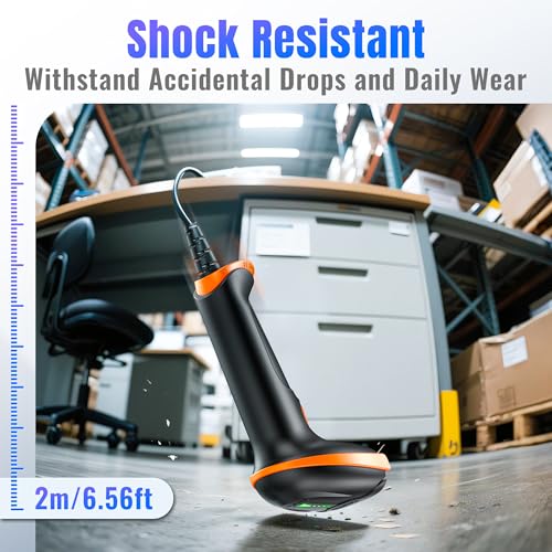 Tera Barcode Scanner 2D USB Wired: Ergonomic Handle Plug and Play, D5100Y