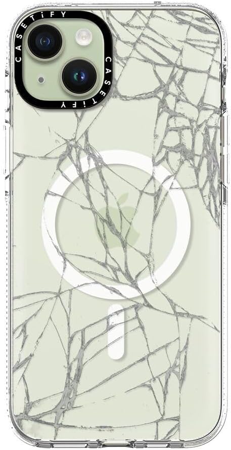 CASETiFY Clear iPhone 15 Plus Case [Not Yellowing / 6.6 ft. 3X Military Grade Drop Protection/Compatible with Magsafe] - Broken - Clear