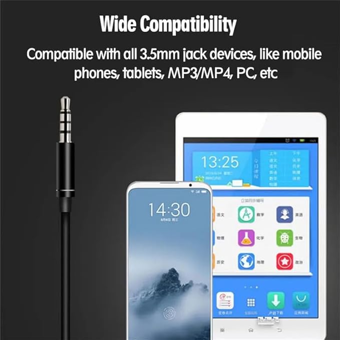 Air Conduction Earphones,3.5mm Wired Headphones, Open top Headphones Compatible with Mobile Phones, Computers, and Tablets