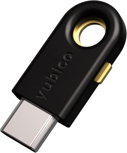 Yubico - YubiKey 5C - Multi-Factor authentication (MFA) Security Key and passkey, Connect via USB, FIDO Certified - Protect Your Online Accounts (5C)