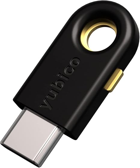 Yubico - YubiKey 5C - Multi-Factor authentication (MFA) Security Key and passkey, Connect via USB, FIDO Certified - Protect Your Online Accounts (5C)