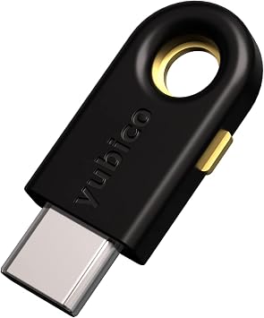 Yubico - YubiKey 5C - Multi-Factor authentication (MFA) Security Key and passkey, Connect via USB, FIDO Certified - Protect Your Online Accounts (5C)