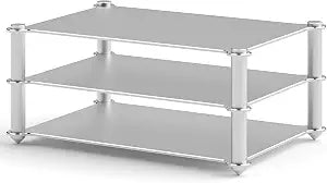 DoukAudio Aluminum Audio Rack Stand: Multi Layer Desktop HiFi Shelf for Amplifier Preamp DAC Ventilated Modular Storage Rack CNC Build Home Studio Setup