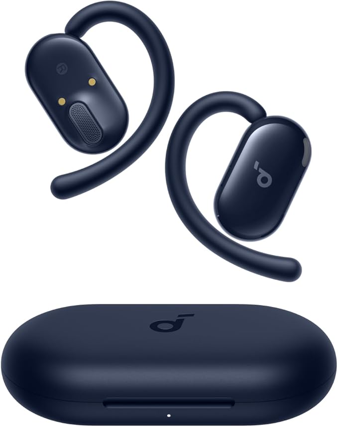 Soundcore V20i by Anker Open-Ear Headphones, Adjustable Ear Hooks, Ultra-Comfort, Snug Fit, Powerful Sound, Clear Calls, IP55, 36H Playtime, Bluetooth 5.4 Wireless Earbuds, Multipoint Connection