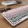 Wired Keyboard with White Backlit, Never Fade, Soft Click, Black Ombré