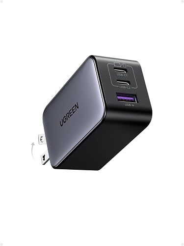 UGREEN Nexode 65W USB C Charger Block, 3-Port Wall Charger Fast Charging