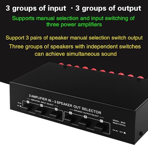 3 in 3 Out 300W Per Channel Speaker Amplifier Switcher