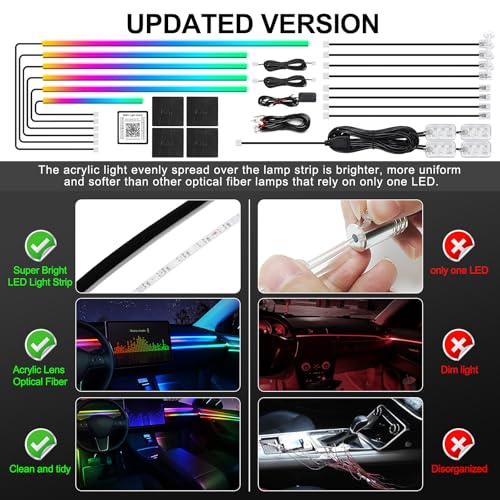 Dreamcolor Acrylic Interior Car LED Strip Light with | Outdoor Lightin - Image 7