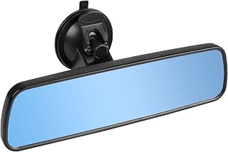9.6'' Anti Glare Rear View Mirror with Suction Cup, Universal Frameless