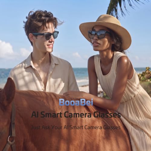 2026 AI Smart Glasses with Camera,4K HD Video & Photo Capture,Real-Time Translation,Recording Glasses with AI Assistant,Open-Ear Audio,Object Recognition Glasses (Photochromic Lens+Blue Light Lens)