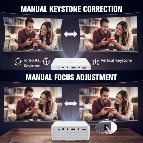 Mini Projector for iPhone 1080P Support Portable Movie Projector