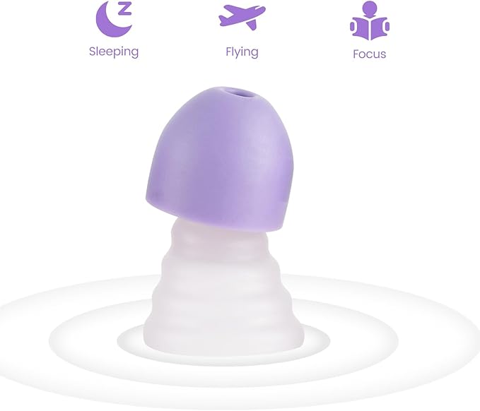 Zeroplus Ear Plugs for Sleeping Ultra-Comfortable Earplugs for Sleep,Professional Noise Cancelling Ear Plugs -26 dB, 3 Adjustable Sizes, Ideal for Sleep,Focus,Travel and Those Sensitive to Noise