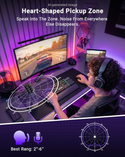 Microphone for PC, RGB Mic for PC