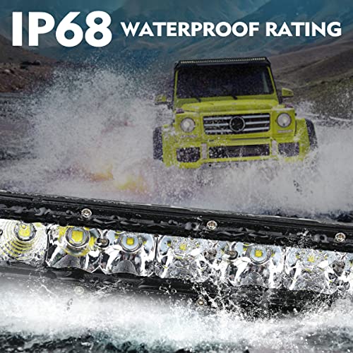 32 Inch LED Light Bar Single Row Flood & SpotBeam Combo 30000LM Off Road LED Light Bar Driving Light for Pickup SUV ATV UTV Truck Roof Bumper