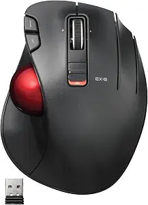 ELECOM EX-G Trackball Mouse, 2.4GHz USB Wireless, Ergonomic Design