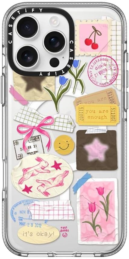 CASETiFY Clear iPhone 16 Pro Max Case [Not Yellowing / 6.6 ft. 3X Military Grade Drop Protection/Magsafe] - You are Stars Collage - Clear