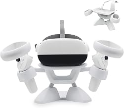 Dollox VR Stand, VR Headset Stand VR Display Holder Storage Virtual Reality Headset Desktop Display Stand for Oculus Quest 2, Quest 3/3s, Rift, Rift S, Valve Index Headsets & Touch Controllers - Image 1