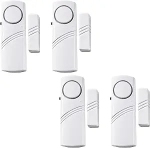 4 Pack Door Window Alarm, Magnetic Sensor Alert, Home Security System for House and Office