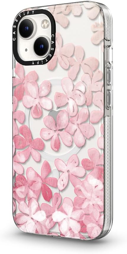 CASETiFY Clear iPhone 13 Case [Not Yellowing / 6.6 ft. 3X Military Grade Drop Protection/Compatible with Magsafe] - Spring Blossoms - Clear