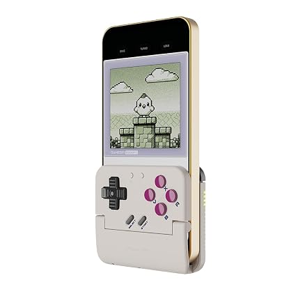 GameSir Pocket Taco Vertical Mobile Gaming Controller – Retro Arcade Bluetooth Gamepad for Android, Portableh Wireless Game Controller for phone, 600mAh Battery, Pass-Through Charging - White