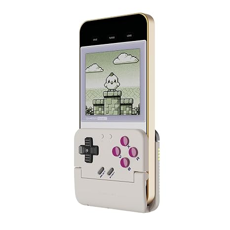 GameSir Pocket Taco Vertical Mobile Gaming Controller – Retro Arcade Bluetooth Gamepad for Android, Portableh Wireless Game Controller for phone, 600mAh Battery, Pass-Through Charging - White