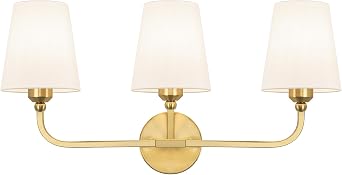 Bathroom Vanity Light, Brushed Gold Bathroom Lighting Fixtures Over Mirror