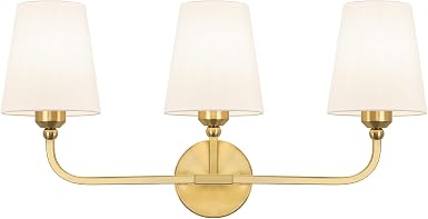 Bathroom Vanity Light, Brushed Gold Bathroom Lighting Fixtures Over Mirror