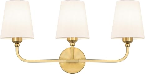 Bathroom Vanity Light, Brushed Gold Bathroom Lighting Fixtures Over Mirror