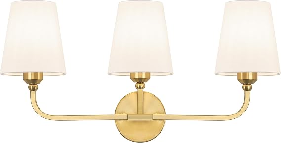 Bathroom Vanity Light, Brushed Gold Bathroom Lighting Fixtures Over Mirror
