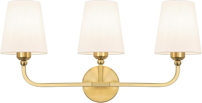 Bathroom Vanity Light, Brushed Gold Bathroom Lighting Fixtures Over Mirror
