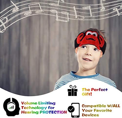 Contixo H1 Kids Headphones, 85dB Volume Limiting with Adjustable Speakers Soft Children Fleece Headband Toddler Headphones